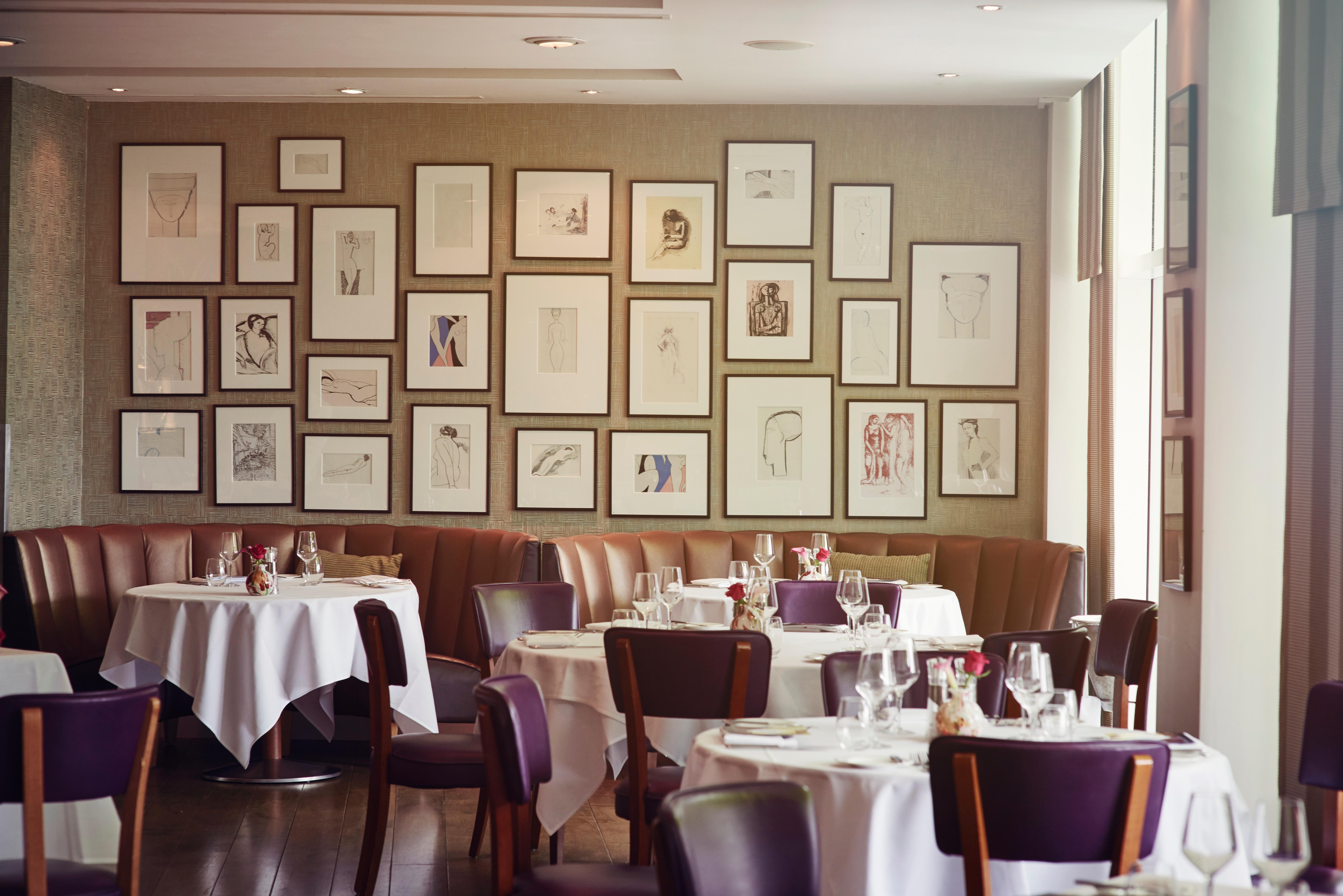 더 로리 호텔 맨체스터 외부 사진 Interior of the restaurant